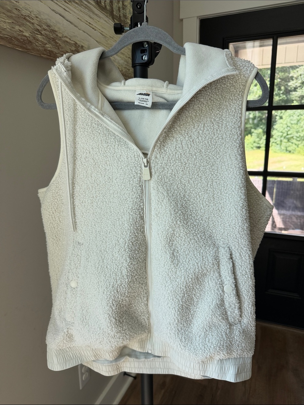 Avia Cream Hooded Zip Vest